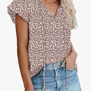 NWT DOKOTOO Floral Print Women's Top,cottagecore,business casual,medium